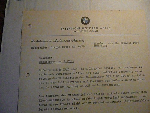 Bmw rundschreiben motorräder - bmw,